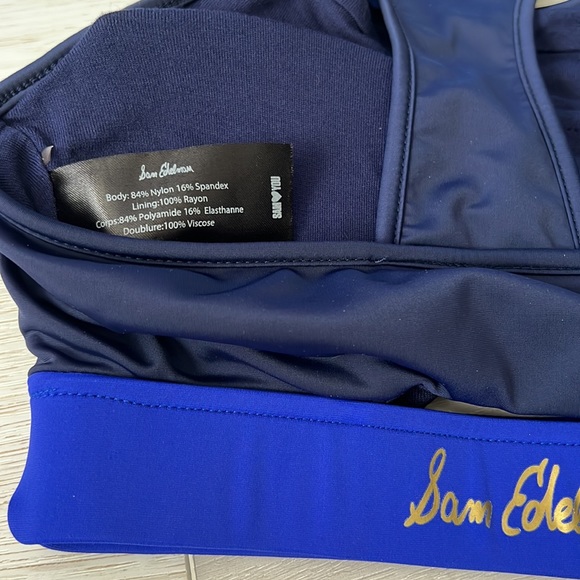 Sam Edelman Sports Bra Women Workout T back blue m - Picture 5 of 5